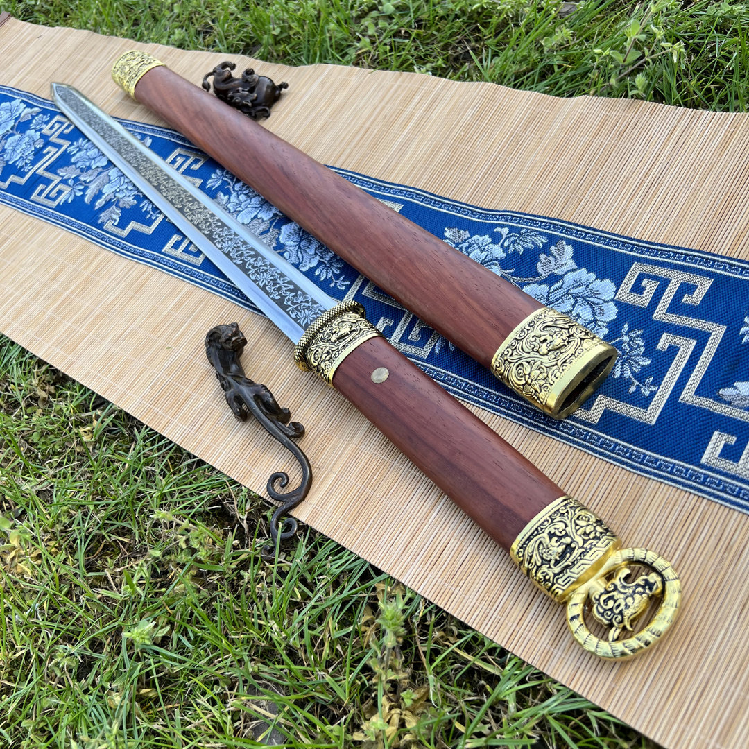 龙泉市全手工汉环首剑高猛钢唐横刀剑真宝剑收藏摆设工艺品未开刃