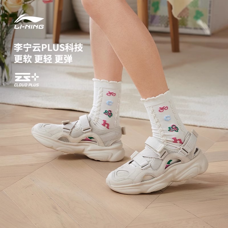 李宁奶椰2.0 V2|凉鞋女春夏新款玛丽珍轻便百搭运动休闲鞋AGCU182
