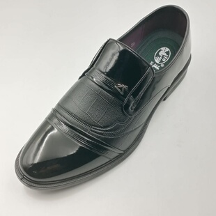 道州牌25年春季新款男鞋尖头商务正装亮皮办公工作鞋道县皮鞋8271