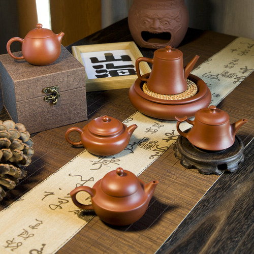 正宗手拉壶潮州朱泥茶壶茶器