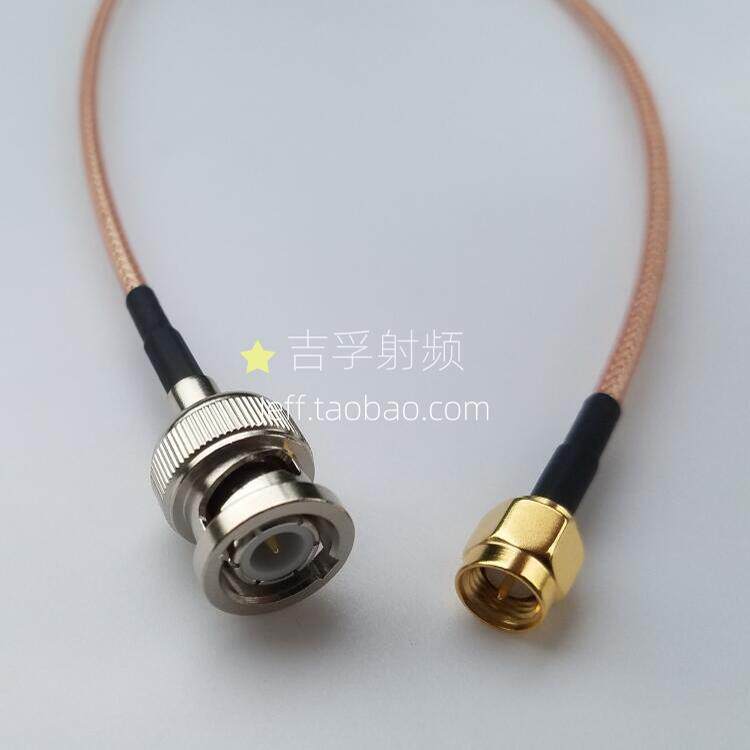 镀金过96H盐雾测试SMA公头转BNC公头镀银RG316D双屏蔽50-1.5线