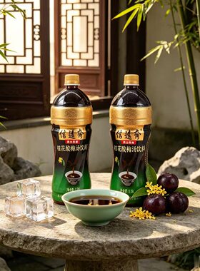 老北京信远斋桂花酸梅汤饮料1.25L*6瓶 酸梅汁乌梅汁塑料瓶