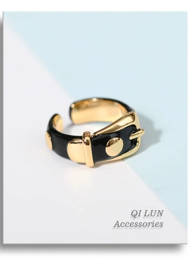 欧美创意滴油腰带戒指轻奢高级感时尚潮流指环开口通勤小众设计女