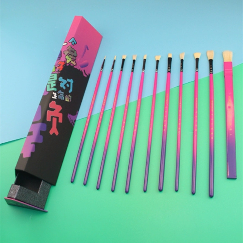 莫奈水粉笔套装金属杆功能特制扇形笔摆块勾线笔美术生艺考绘画笔,文具电教/文化用品/商务用品,水粉/水彩/油画专用笔,淘宝优惠券,粉丝福利购,淘宝优惠卷