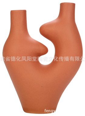 SuMai北欧ins人体艺术陶瓷花瓶摆件创意工艺品色釉干花插家居跨境