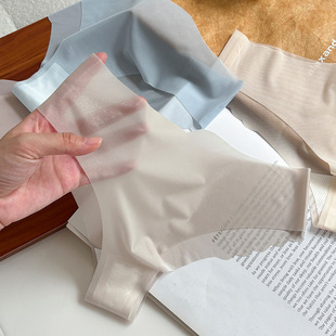 冰丝一片式 无痕内裤 薄款 夏季 不夹臀运动健身瑜伽性感隐形 女丁字裤