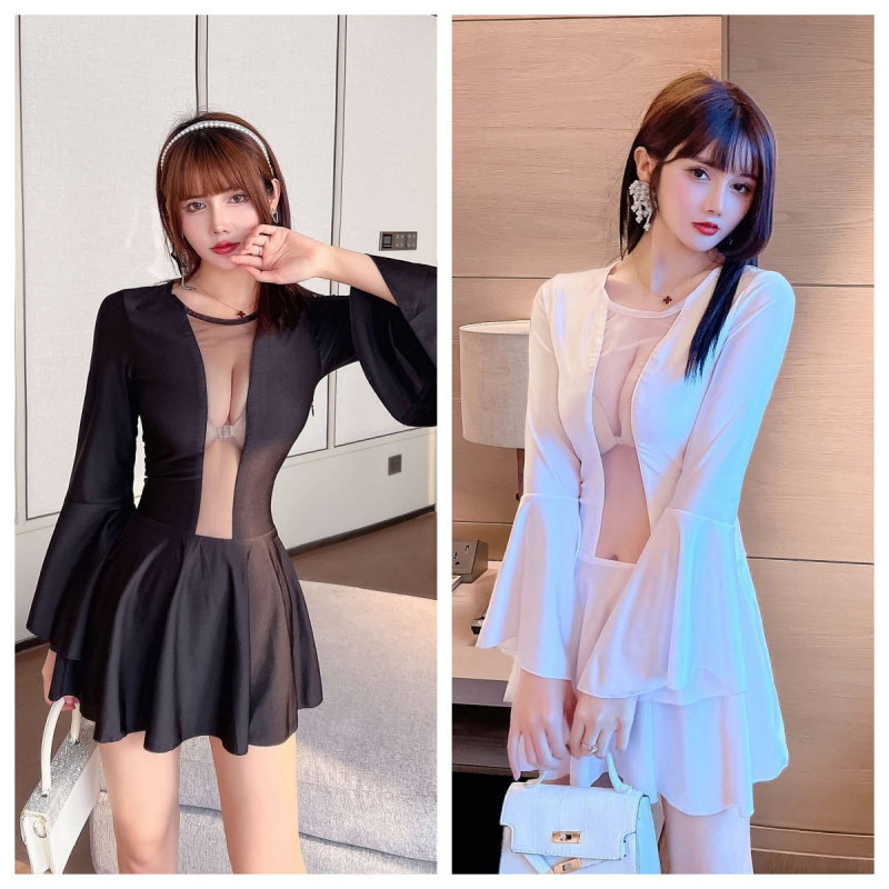 性感网纱拼接夜总会礼服修身短裙