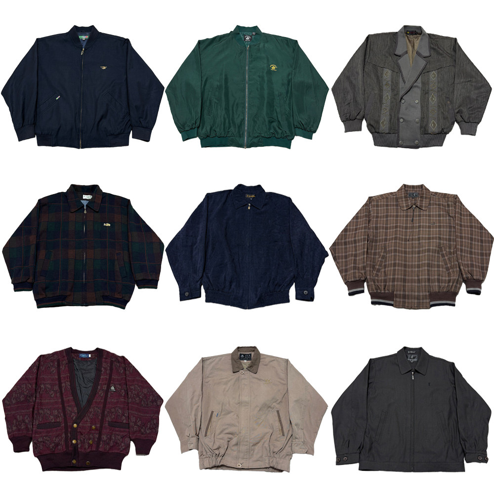 古着vintage孤品美式复古港风棒球服工装阿美咔叽男女夹克外套S图片