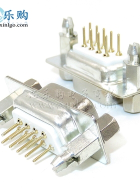 DP9 9PIN 母头 母座 铆鱼叉 焊板式 白胶镀金 串口9针 DP9连接器