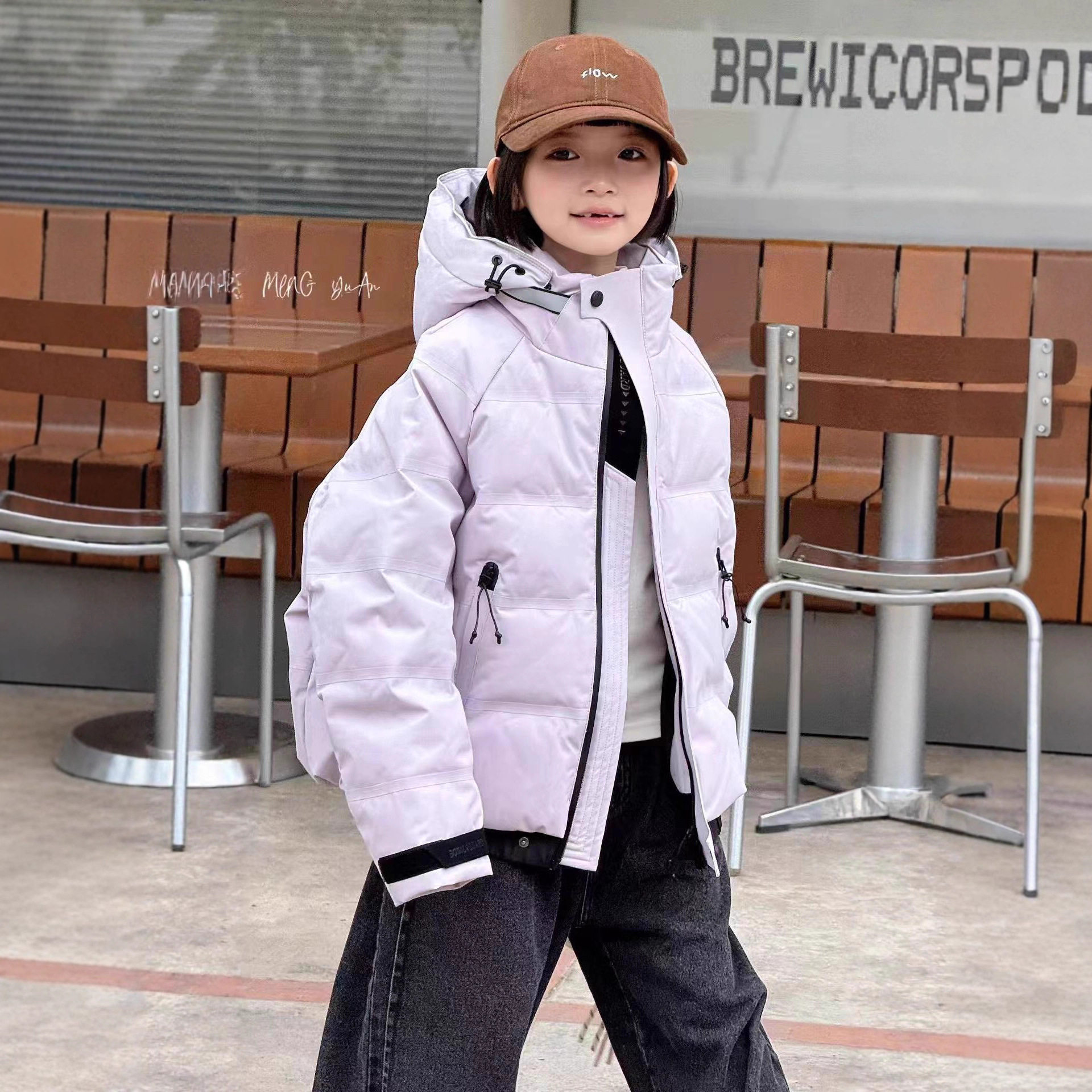 儿童羽绒服2025新款保暖御寒新国标90白鸭绒女童洋气防寒服外套