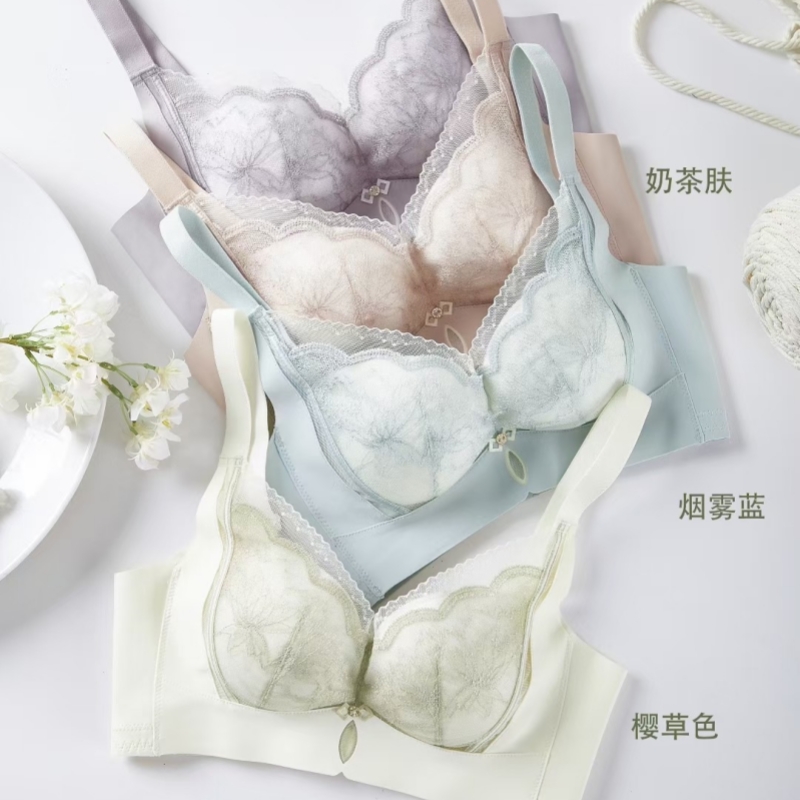 性感无钢圈莫代尔防下垂外扩内衣