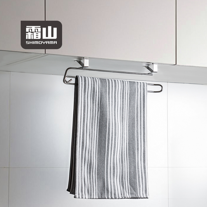 霜山免打孔厨房抹布架双线杆加长