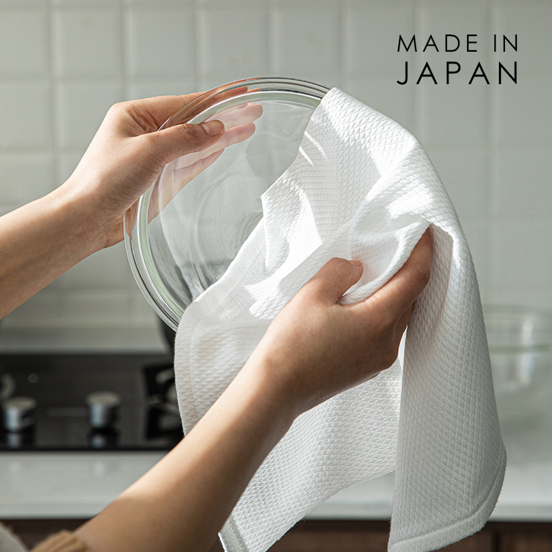 日本进口钻石纹厨房巾纯棉擦碗布