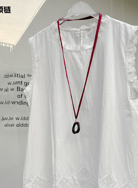 原创真丝项链女桑蚕丝丝巾项链长毛衣链吊坠气质百搭高级感小众