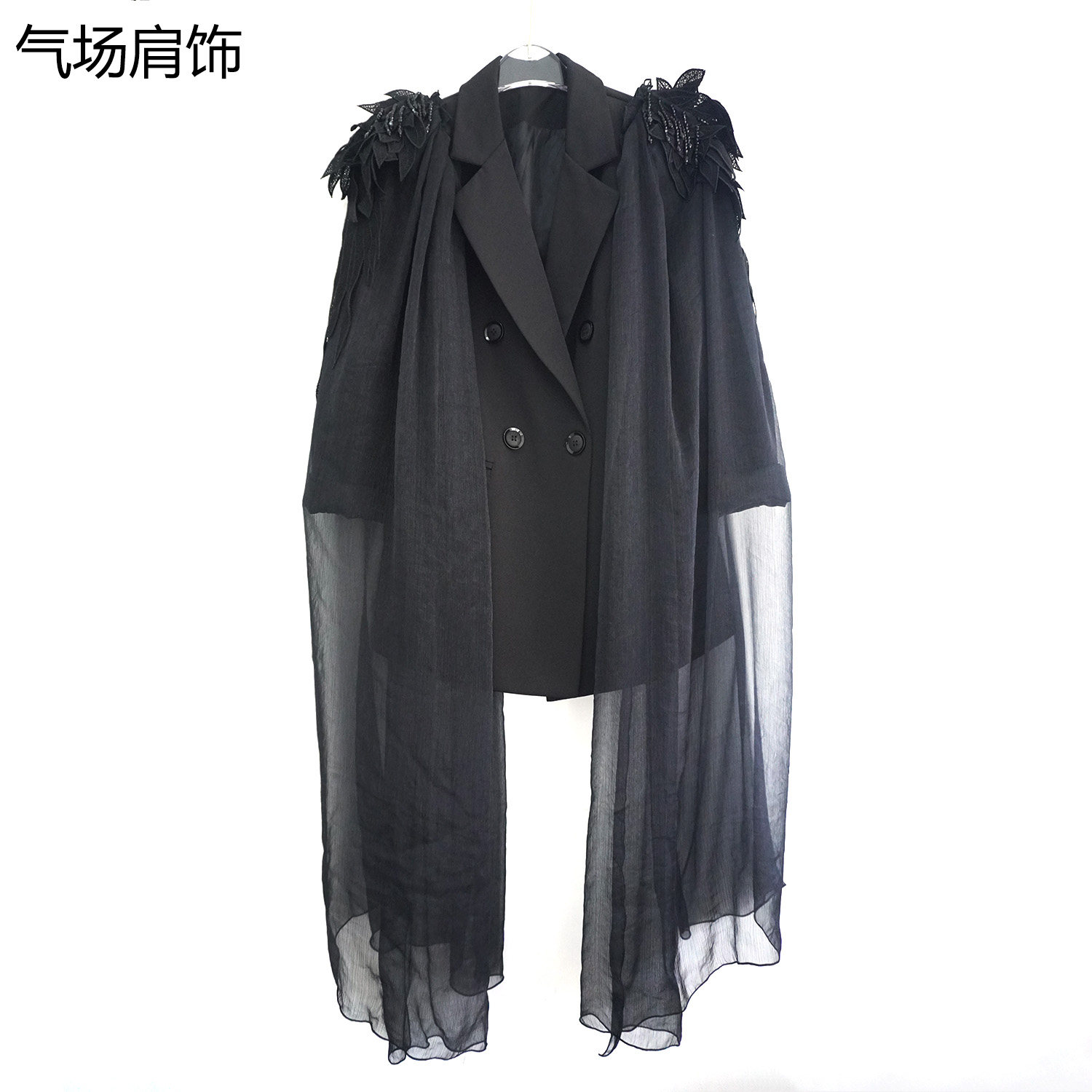 西装外套肩饰流苏礼服走秀演出配饰舞台胸针别针遮手臂摄影饰品