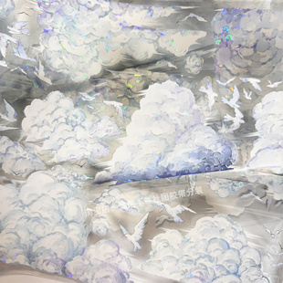 手帐分装胶带a905云游浮梦新七天云朵古风PET素材账流麻贴纸咕卡