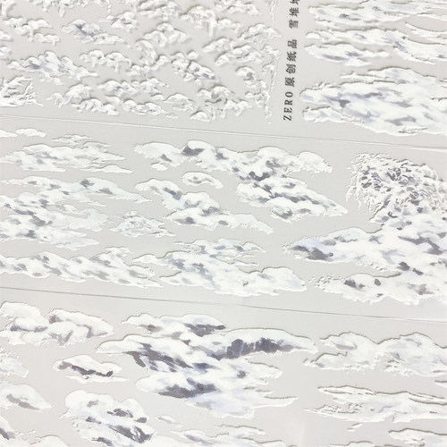 手帐分装胶带雪堆堆zero隐居雪景风PET素材账流麻diy贴纸