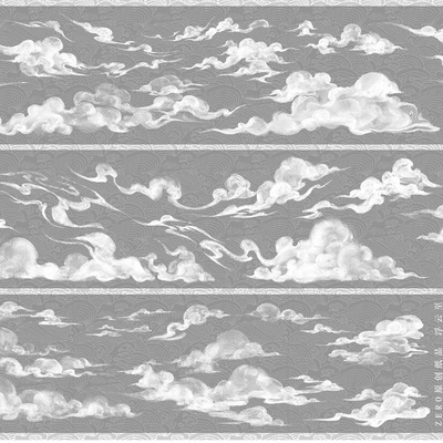 手帐分装胶带浮云至zero隐居风景风PET素材账流麻diy贴纸