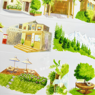 手帐分装胶带a828半坡龙门阵筒子造物社古风PET素材账手机壳贴纸