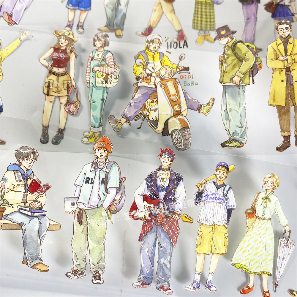 手帐分装胶带a270morning造景MOODTAPE古风PET素材账手机壳贴纸景