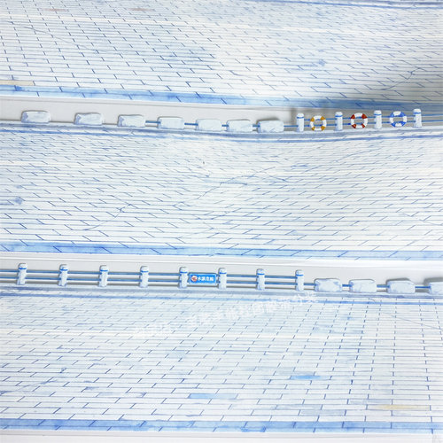 手帐分装胶带a690海边护栏4景物志地砖PET古风素材账流麻贴纸咕卡