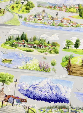 手帐分装胶带a192漫步新西兰刺猬家旅游古风PET素材账手机壳贴纸