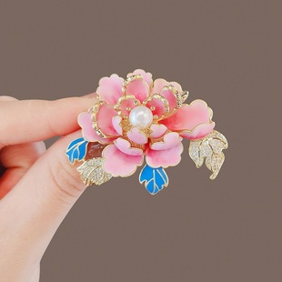 丨1折专区丨品牌撤柜丨国风牡丹花胸针女国潮古风珍珠花朵胸花