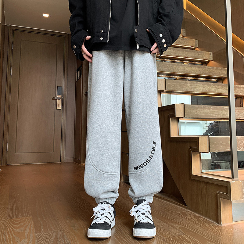 K892P55新品卫裤休闲运动裤子宽松阔腿束脚休闲长裤,男装休闲裤,星座304A-1