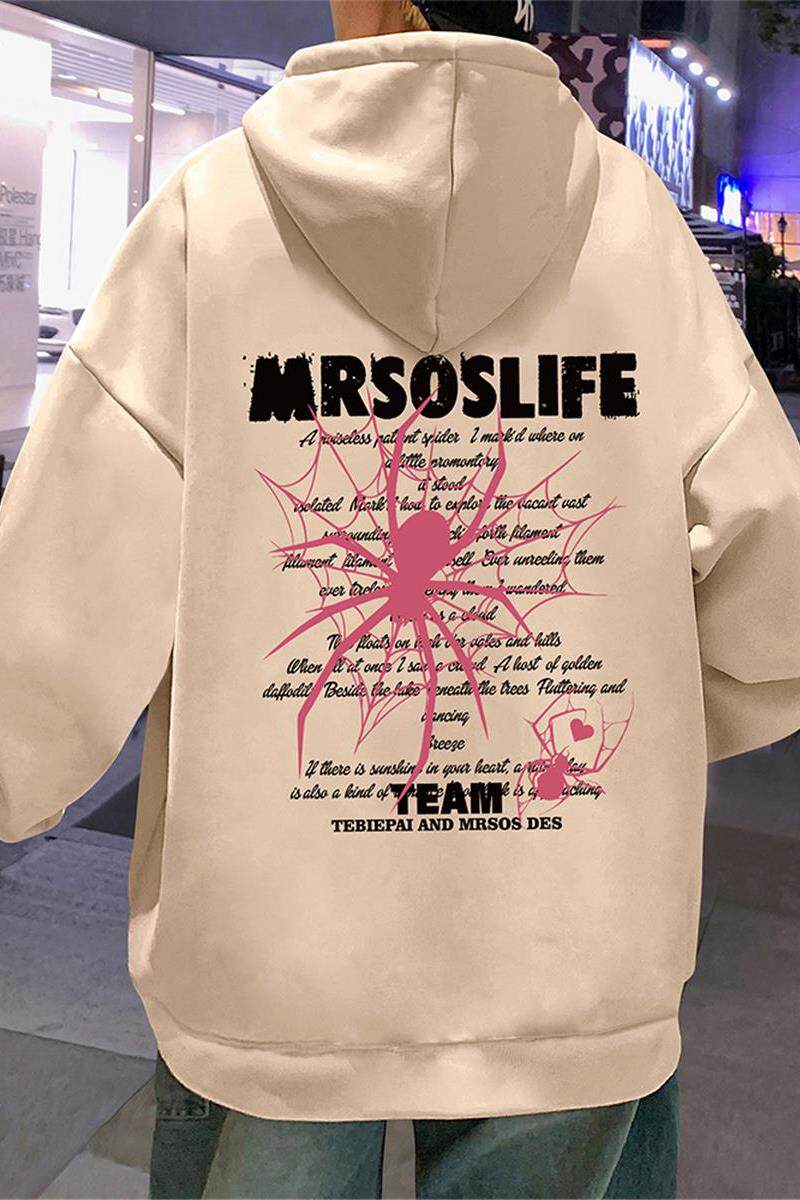 CM069P60新品重磅纯棉字母连帽卫衣宽松休闲套头上衣服港风外套,男装卫衣,星座304A-1