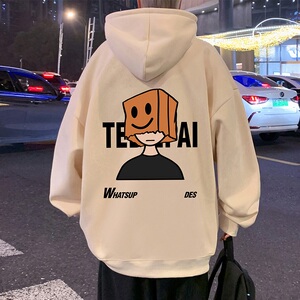CM065P60新品重磅纯棉卫衣简约卡通休闲帽衫ins宽松长袖上衣图片