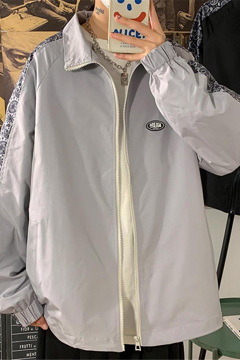 XZ304A-1-H130P60春秋季外套港风夹克男潮牌宽松棒球服ins潮流百,男装夹克,星座304A-1