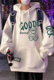 CM018BP60加绒65秋冬纯棉连帽套头潮牌上衣男情侣外套宽松上衣服，男装卫衣，星座304A-1
