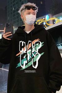 CM067BP60秋冬连帽卫衣宽松潮牌带帽外套重磅纯棉长袖上衣服图片