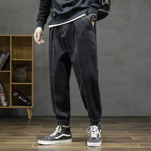 XZ304B-2-KZ2036C秋冬白色明线大哈伦牛仔裤弹力加厚加厚图片