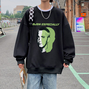 W320AP35冬季圆领卫衣男宽松嘻哈美式美式外套无帽打底t,白色菱格包包怎么搭配图片