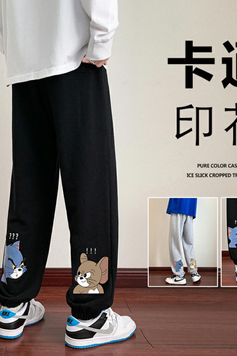 KB11AP45加绒55秋冬运动港风美式卫裤男宽松cityboy含棉长裤,男装休闲裤,星座304A-1