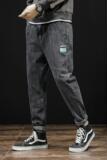 XZ304B-2-KZ6825B春季日系大码印花哈伦牛仔裤百搭松紧流行裤，男装牛仔裤，星座304A-1