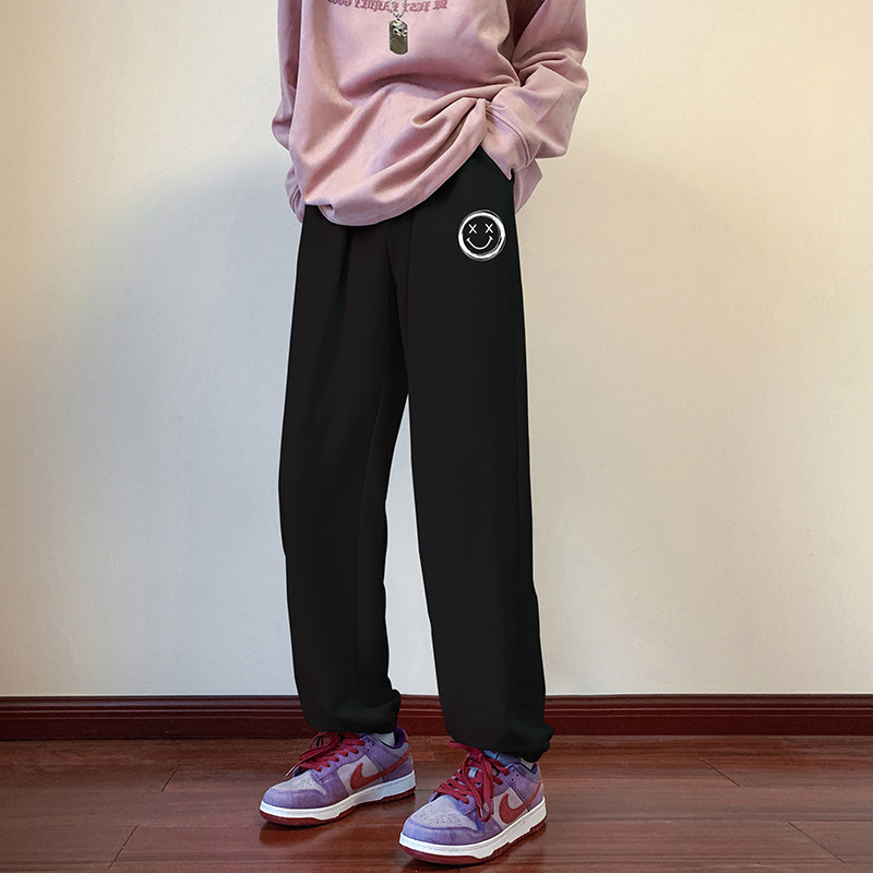 K852BP45秋款港风长裤男士九分运动裤宽松束脚裤,男装休闲裤,星座304A-1