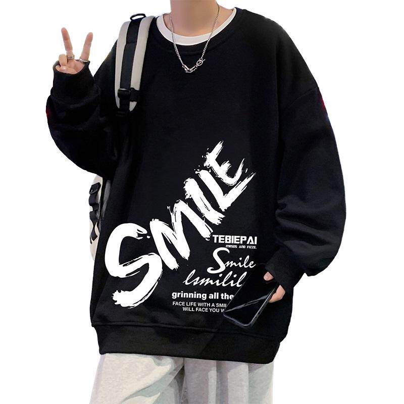 风卫衣男春秋季加绒加厚宽松潮牌oversize情侣打底衫长袖上衣服,男装卫衣,星座304A-1