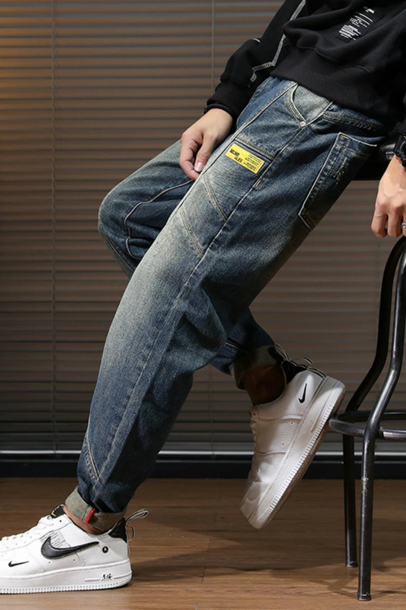 XZ304B-2-KZ0231BP65冬季小哈伦牛仔裤复古蓝休闲百搭,男装牛仔裤,星座304A-1