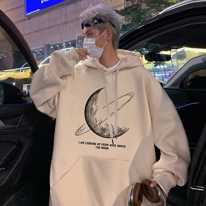 CM087AP60秋冬纯棉重磅连帽卫衣港风帽衫ins美式宽松外套图片