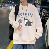 W559P35新品圆领卫衣休闲套头上衣ins港风卡通宽松潮牌男装，男装卫衣，星座304A-1