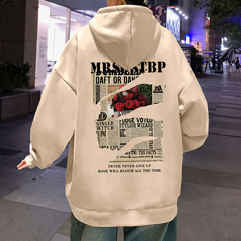 CM03P60加绒65新品纯棉连帽卫衣宽松情侣帽衫外套,男装卫衣,星座304A-1