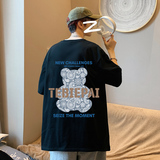 304A-1-ST605BP26男士t恤短袖夏季纯棉卡通小熊半袖时尚打底，男装T恤，星座304A-1