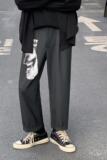 XZ304B-2-KZ503ABP65冬季直筒休闲西裤印花休闲男士宽松垂感弹力，男装休闲裤，星座304A-1