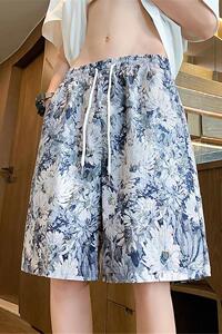 夏威夷风短裤男生夏季海边度假慵懒风沙滩裤大码外穿直筒阔腿中裤图片