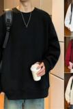 W300P28加绒38新品重磅卫衣圆领外套oversize纯色休闲长袖打底，男装卫衣，星座304A-1