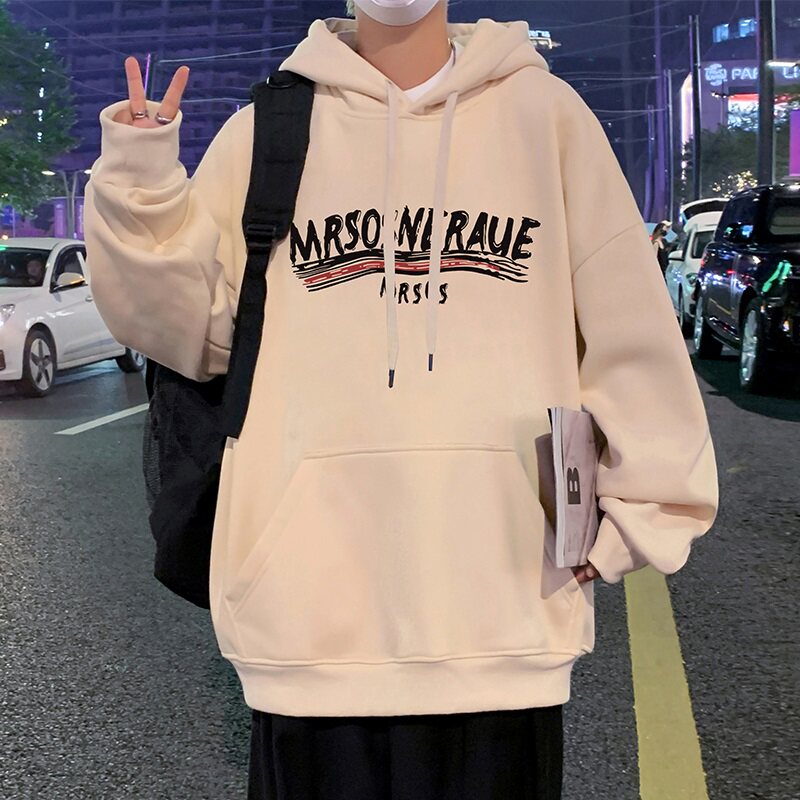 CM077P新品纯棉重磅卫衣宽松帽衫oversize美式休闲长袖外套图片