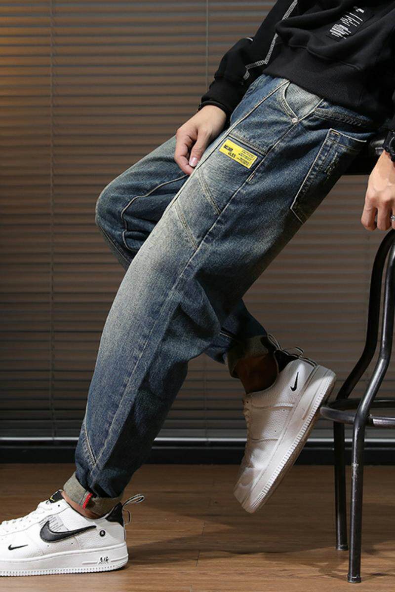 XZ304B-2-KZ0231B春季复古蓝牛仔小哈伦裤小脚牛仔裤流行裤,男装牛仔裤,星座304A-1