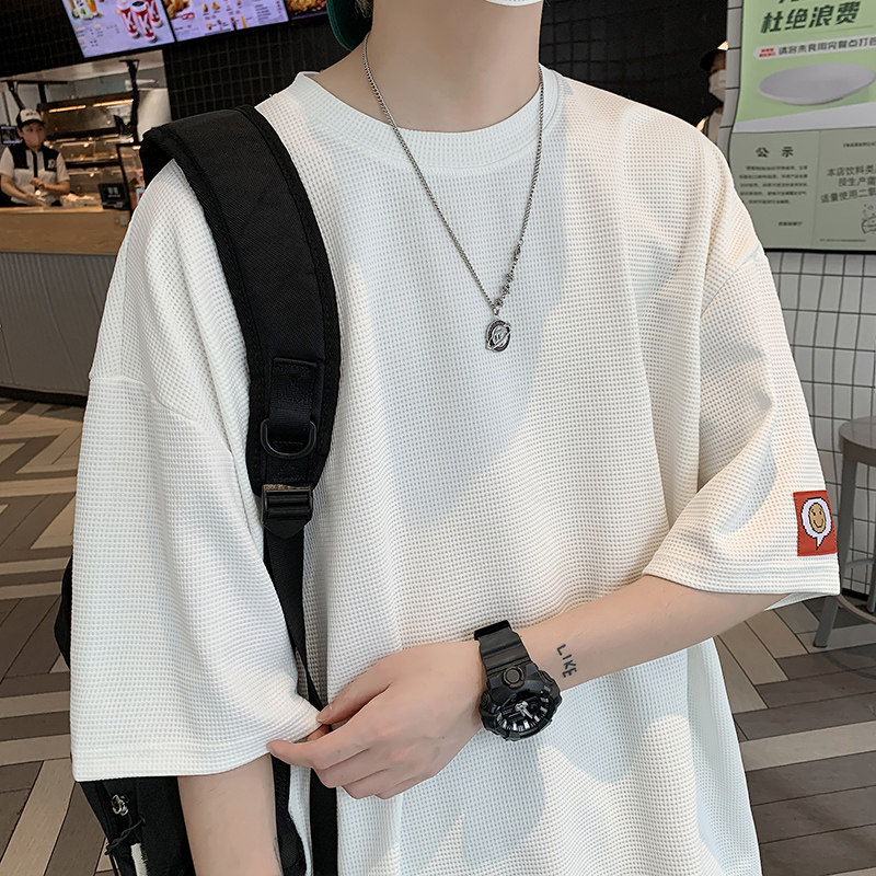 XZ304A-1-T608BP26夏季华夫格短袖T恤男宽松时尚半袖体恤,男装T恤,星座304A-1